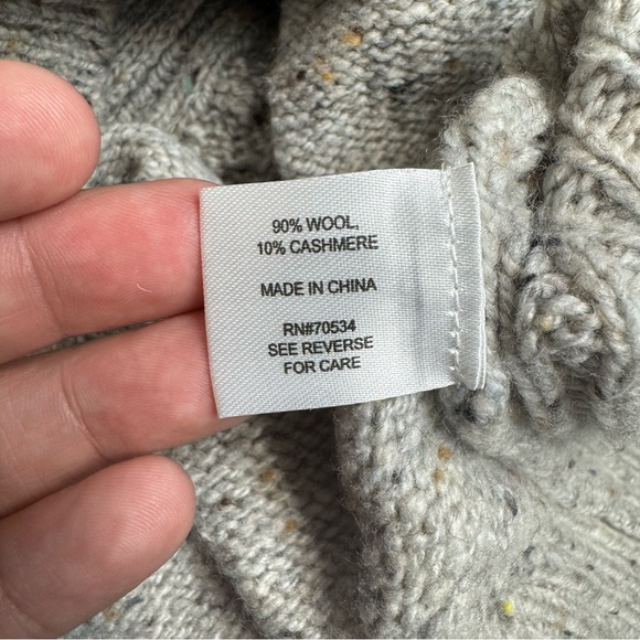 Orvis Full Zip Wool Cashmere Sweater Vest Medium Flecked Luxury Hiking Outdoors - Picture 4 of 8